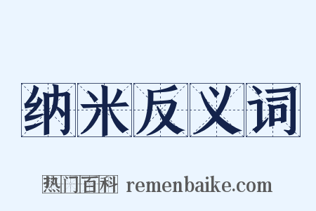 纳米反义词是什么意思的图片